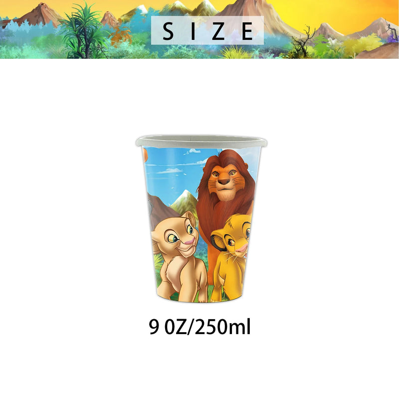 New Lion King Simba Birthday Party Decorations Disposable Tableware Balloon Tablecloth Paper Plates Napkins for Kids Baby Shower