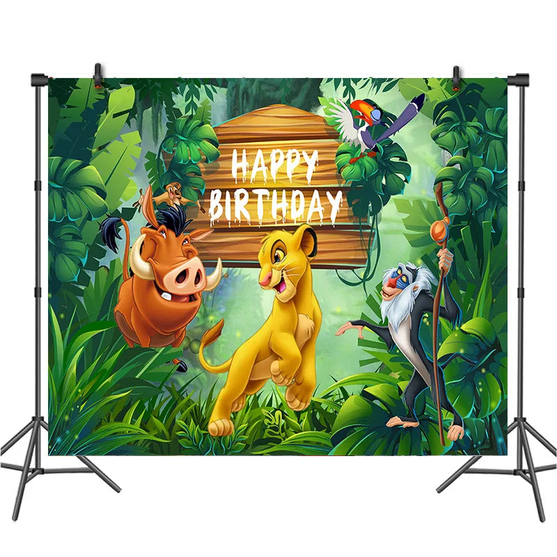 New Lion King Simba Birthday Party Decorations Disposable Tableware Balloon Tablecloth Paper Plates Napkins for Kids Baby Shower