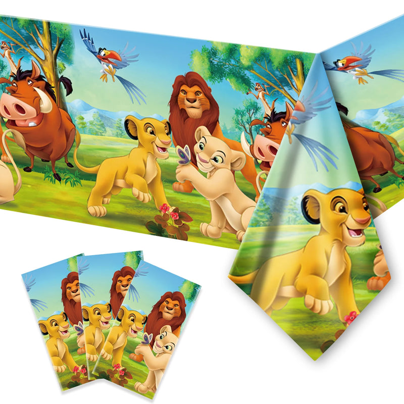 New Lion King Simba Birthday Party Decorations Disposable Tableware Balloon Tablecloth Paper Plates Napkins for Kids Baby Shower