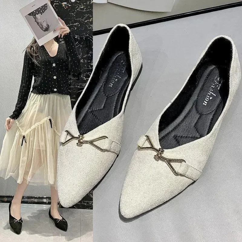 Flat Single Shoes Women's 2024 Loafers Fashion Ladies Comfortable Luxury Rhinestone Brand Shoes Black Woman Autumn Summer