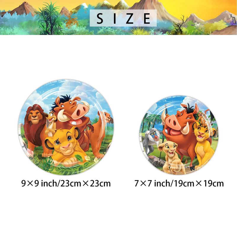 New Lion King Simba Birthday Party Decorations Disposable Tableware Balloon Tablecloth Paper Plates Napkins for Kids Baby Shower