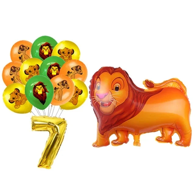 New Lion King Simba Birthday Party Decorations Disposable Tableware Balloon Tablecloth Paper Plates Napkins for Kids Baby Shower