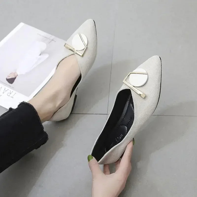 Flat Single Shoes Women's 2024 Loafers Fashion Ladies Comfortable Luxury Rhinestone Brand Shoes Black Woman Autumn Summer